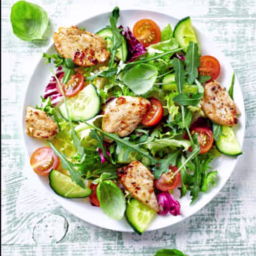 Hühnersalat gebacken