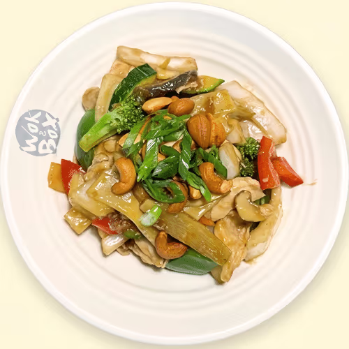 Wok-Gemüse mit Cashewnüssen