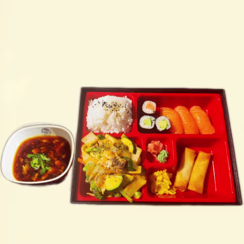 Thai Huhn Curry Bento (scharf)