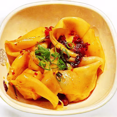 Szechuan Wantan nach Art des Hauses (4 Stück, sehr scharf)