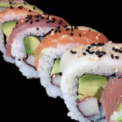 Regenbogen Maki (8 Stück)