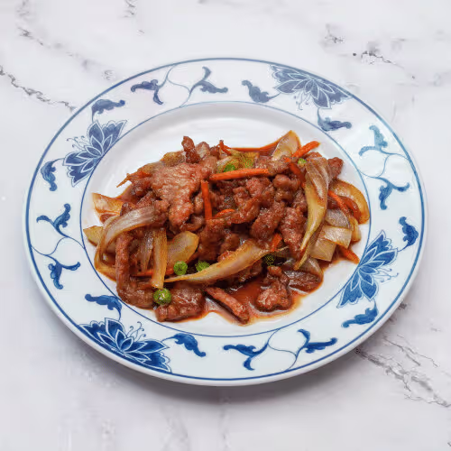 Rindfleisch mit Zwiebeln