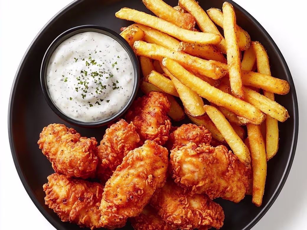 Chicken Wings (8 St) mit Pommes