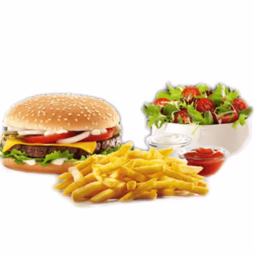 Riesen Cheeseburger Teller