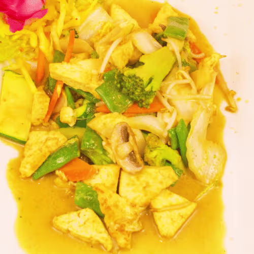 Wok Tofu Gemüse nach Thai Art (scharf)