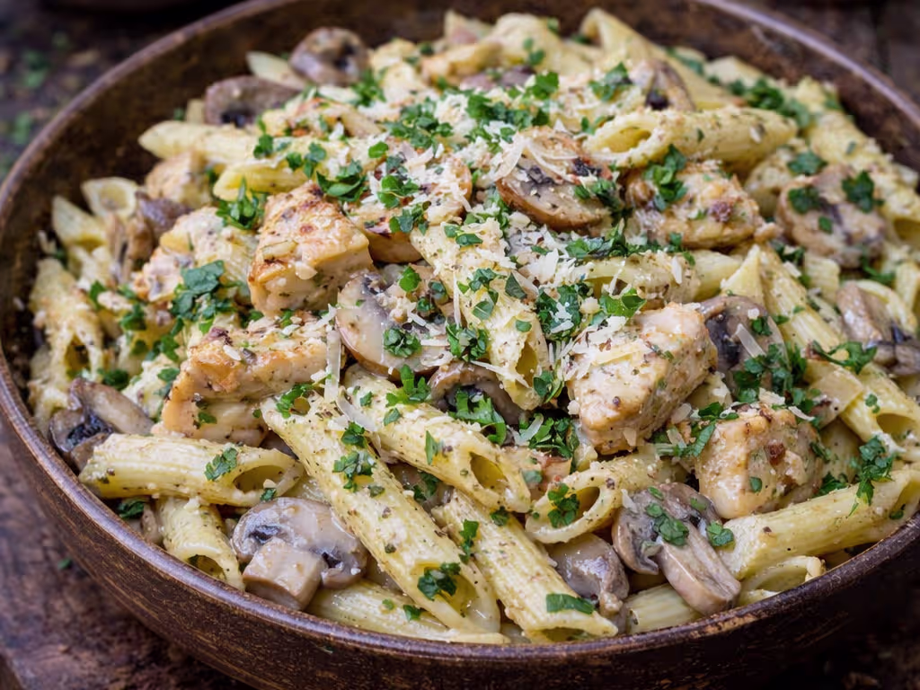 Mushroom Chicken Pasta