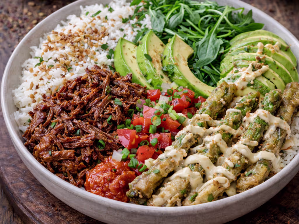 Pulled “Beeflike” Vegan Bowl