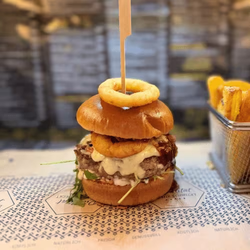 Trüffel Burger with grilled Mushroom