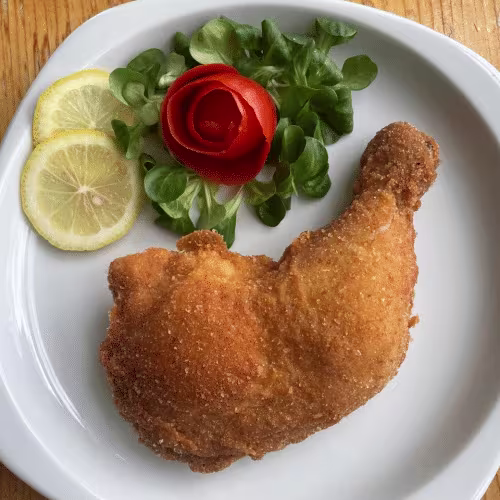 Gebackene Hühnerkeule