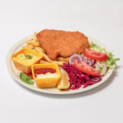 Schnitzel Semmel Menü
