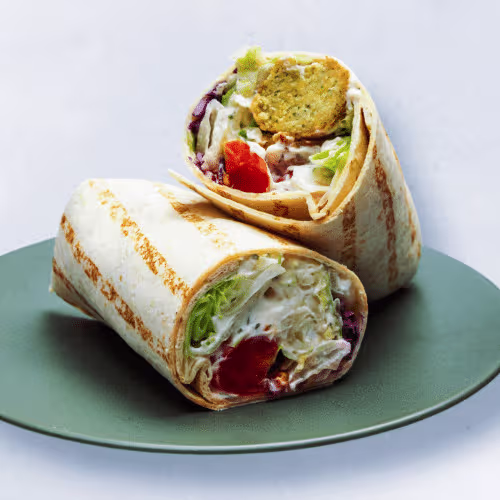 Falafel und Sourcream Wrap (vegan)