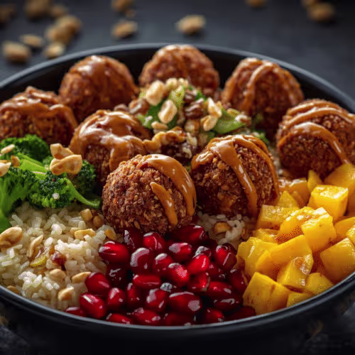 Goodlife Bowl mit Falafel & Salsa Dressing