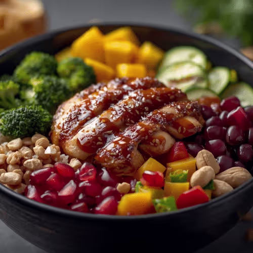 Goodlife Bowl mit Chicken und Teriyaki-Dressing