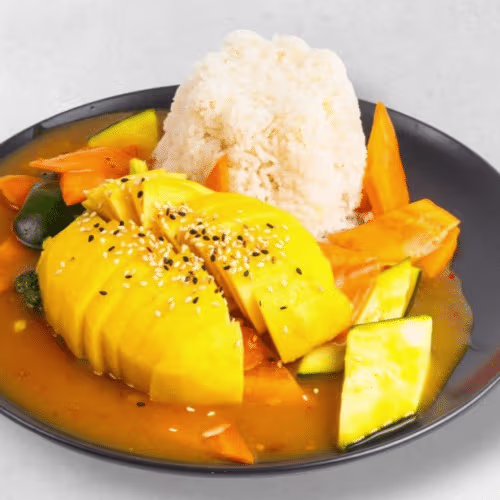 Huhn mit Mango (scharf)