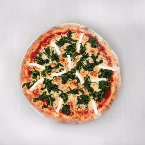 Familia pizza con Spinaci