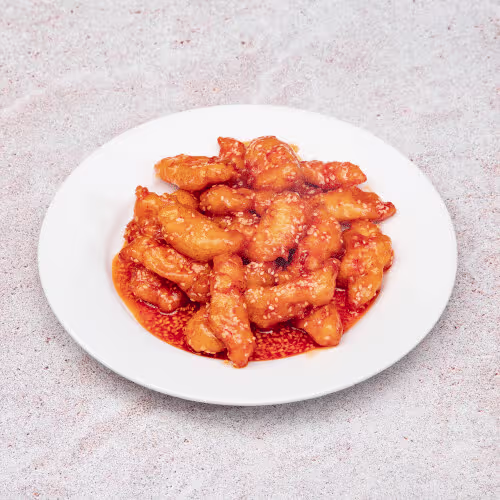 Gebackenes Hühnerfleisch mit Sesam