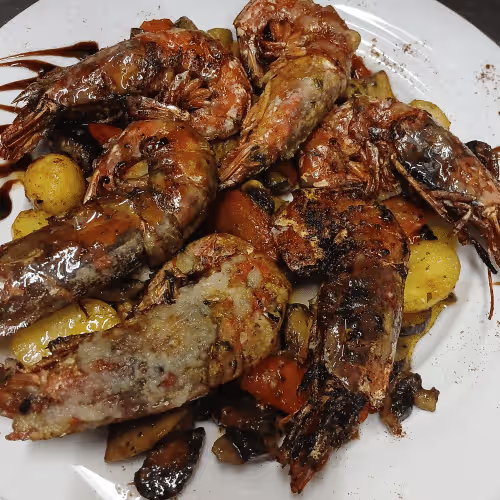 Gegrillte Garnelen