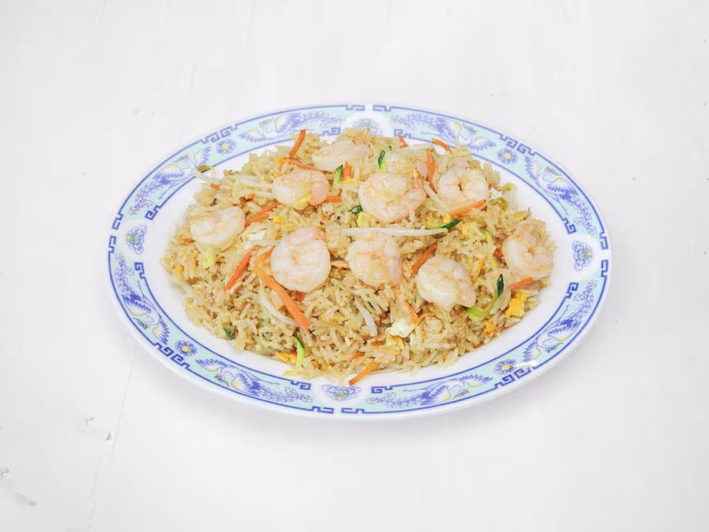 Gebratener Reis mit Shrimps