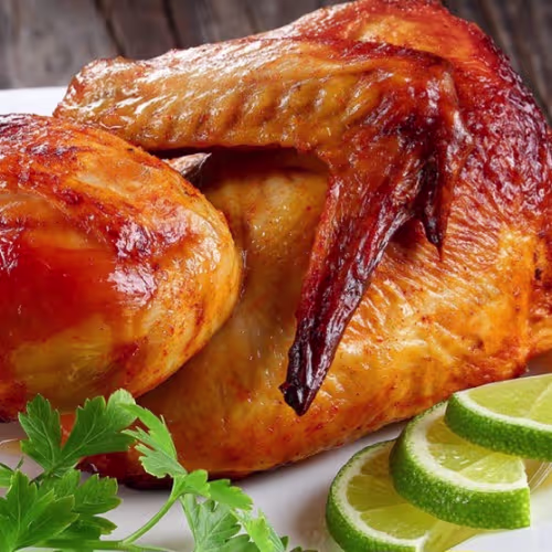 Gegrilltes, halbes Grillhuhn