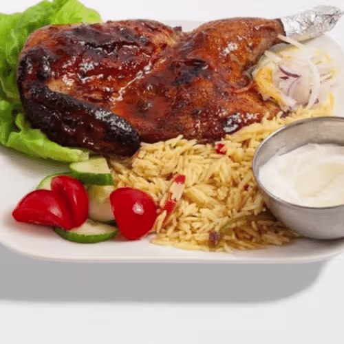 Halbes, gegrilltes Huhn