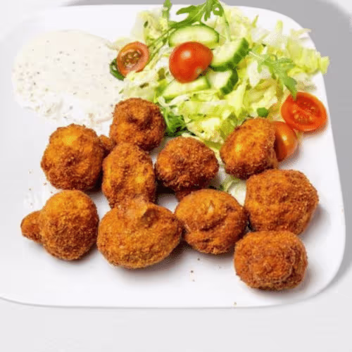 Gebackene Champignons
