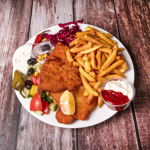 Schnitzel-Teller