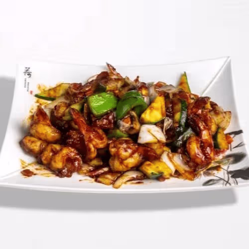 Garnelen Gonbao nach Szechuan Art (scharf)
