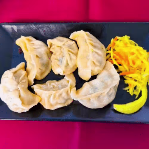 Gyoza mit Bärlauch und Shrimps, hausgemacht (6 Stück)