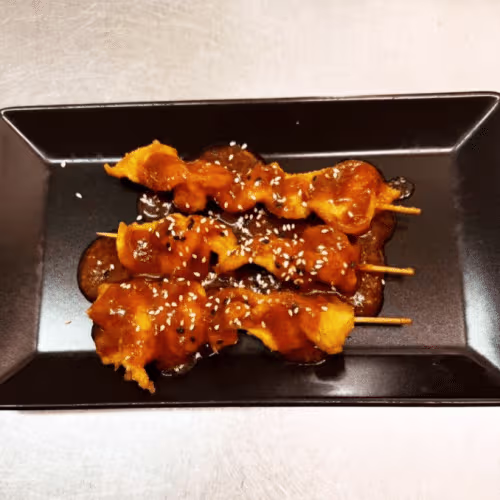 Satay Hühnerspieße, hausgemacht (3 Stück)
