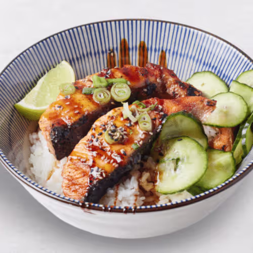 Gegrillter Lachs Teriyaki Bowl