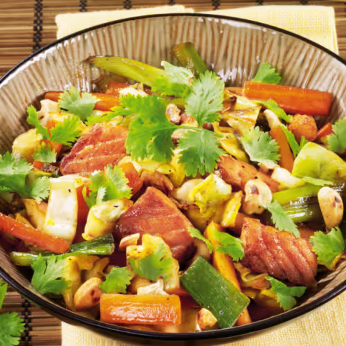 Wok Lachsteriyaki