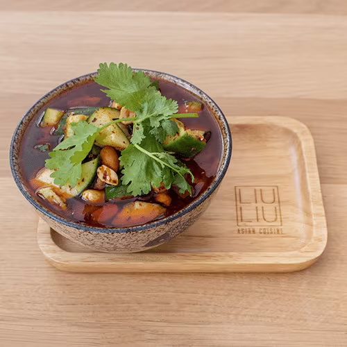 Smashed Chili Cucumber (scharf, vegan)