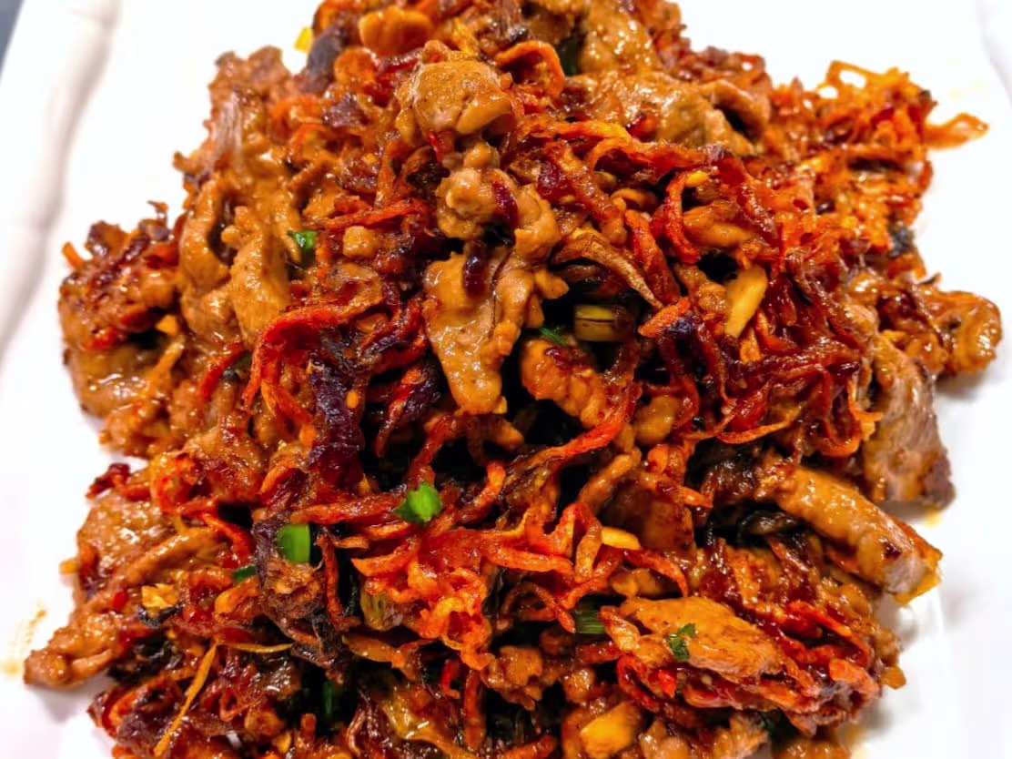 Geröstetes Rindfleisch (scharf)