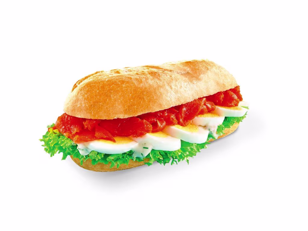 Seelachs Ei Baguette