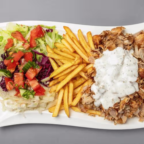 Döner Kebab-Teller Hühnerfleisch