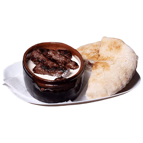 Cevapcici in Rahmsauce (5 Stück)