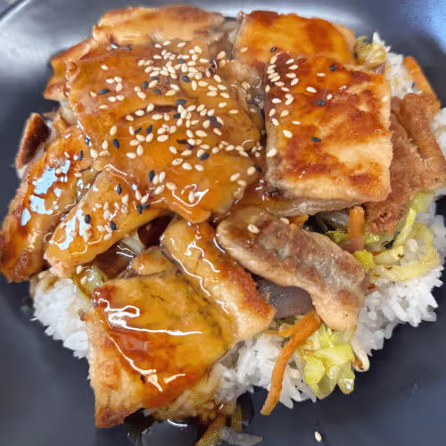 Lachs Teriyaki Don