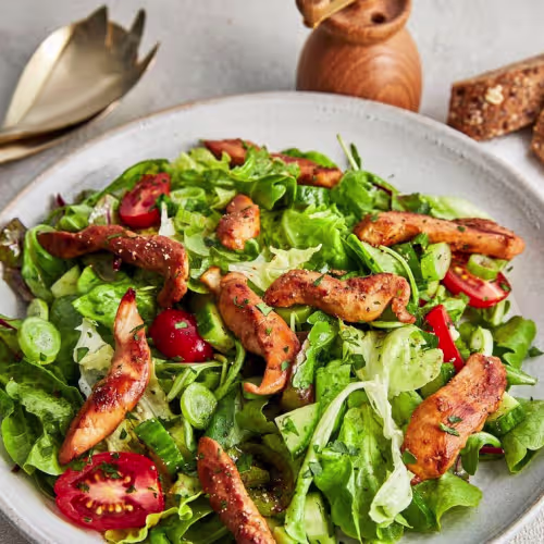 Hühnerstreifen Salat