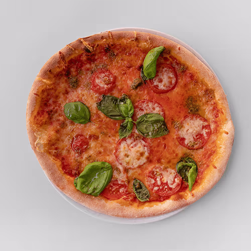 Pizza Mozzarella con Basilico (vegetarisch)