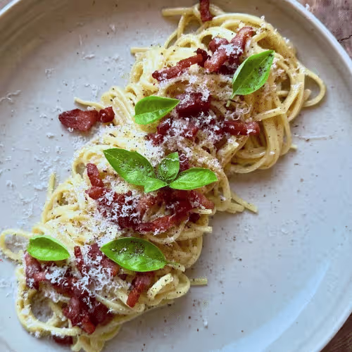 Cremige Traditionspasta alla Carbonara (halal)