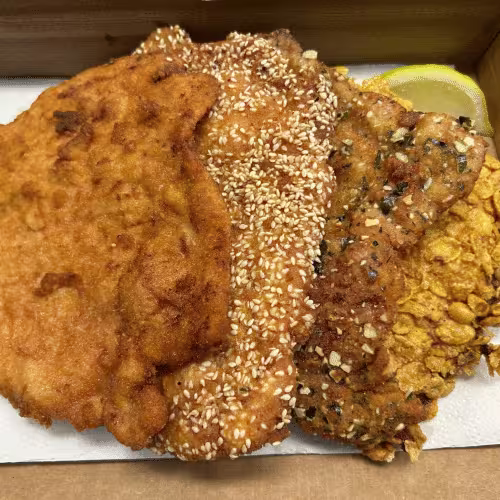 Panier-Teller Kürbiskern, Sesam, Cornflakes, Standart von Huhn, Pute, Sur oder Schwein