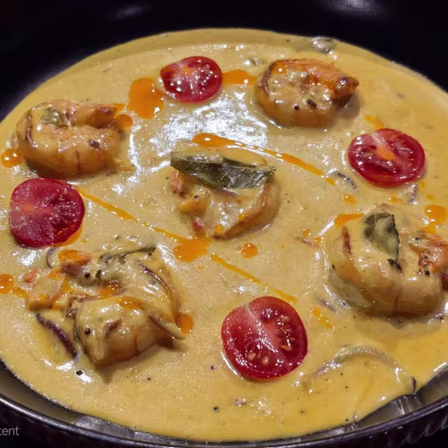 Prawn Moile mit Reis