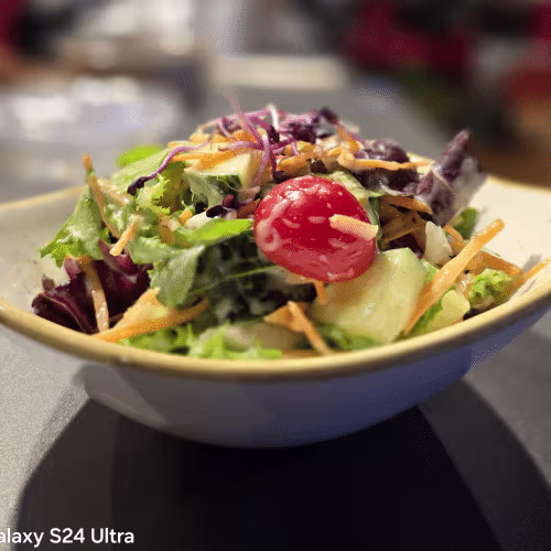 Gemischter Salat mit hausgemachtes Joghurt-Senf Dressing