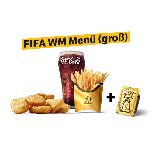 6er Chicken McNuggets FIFA WM Menü (groß)