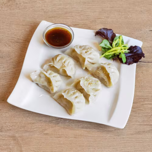 Kyosa mit Knoblauchsauce (6 Stück)