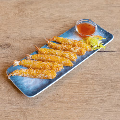 Gebackene Tempura Garnelen (6 Stück)