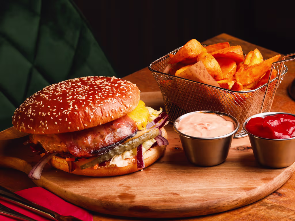 Texas Burger 180gr + Pommes