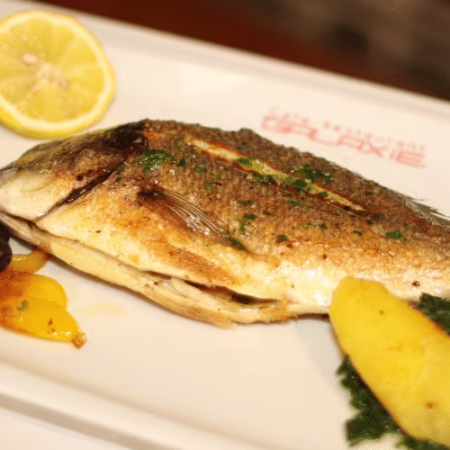 Gegrillte Goldbrasse