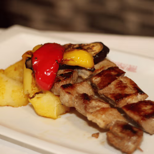 Gegrillter Kalbsspieß