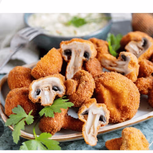 Gebackene champignons